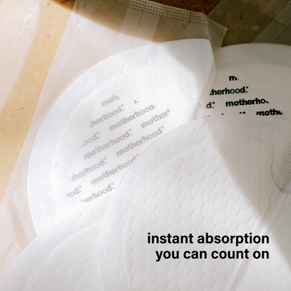 Motherhood Collection Leak-Proof Breast Pads for Breastfeeding – Ultra Absorbent, Individually Wrapped, Soft & Discreet (60 Count)