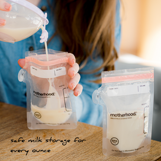 Motherhood Collection Leak-Proof Freezer Bags – Pre-Sterilized, BPA-Free, 3 oz & 6 oz Sizes, Self-Standing & Flat Lay (50 or 100 Count)