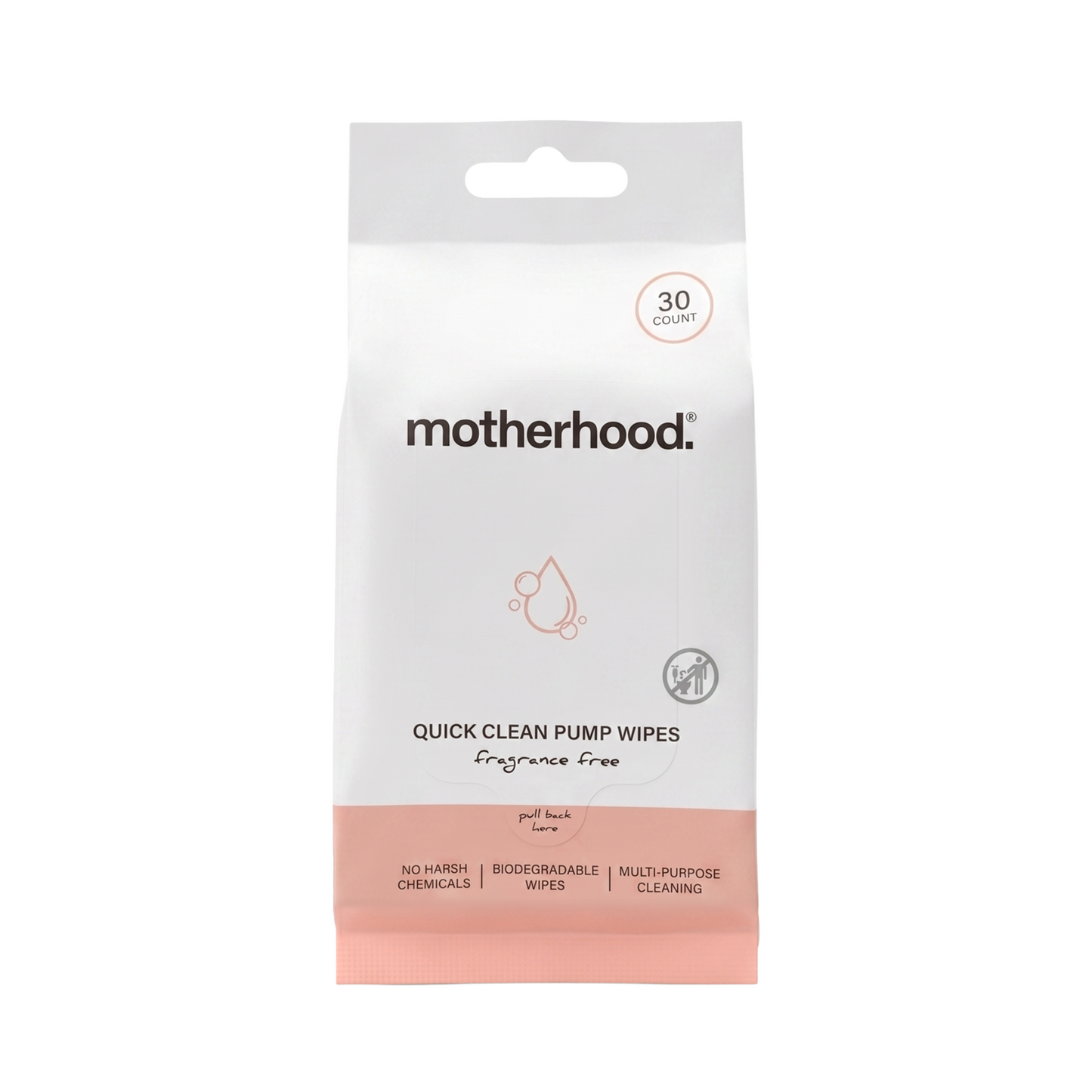 Motherhood Collection Breast Pump Cleaning Wipes No-Rinse Quick Clean Wipes for Pump Parts, Bottles & Baby Essentials – Fragrance-Free, Travel-Friendly (30 Count)
