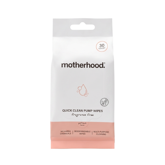 Motherhood Collection Breast Pump Cleaning Wipes No-Rinse Quick Clean Wipes for Pump Parts, Bottles & Baby Essentials – Fragrance-Free, Travel-Friendly (30 Count)