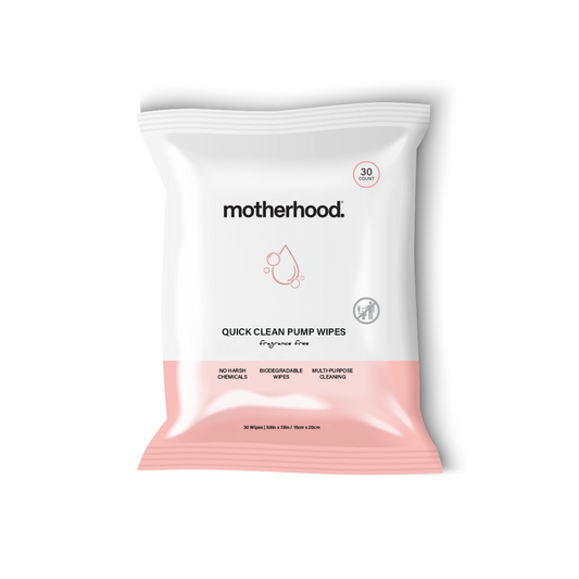 Motherhood Collection Breast Pump Cleaning Wipes No-Rinse Quick Clean Wipes for Pump Parts, Bottles & Baby Essentials – Fragrance-Free, Travel-Friendly (30 Count)