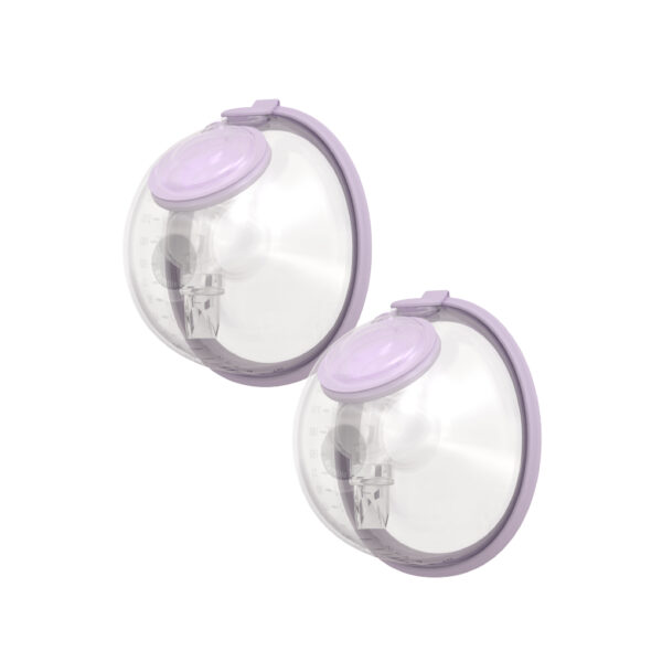Hands free, breast milk collection cups