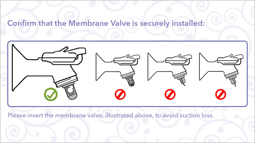 How to properly install the membrane valve on your breast pump.