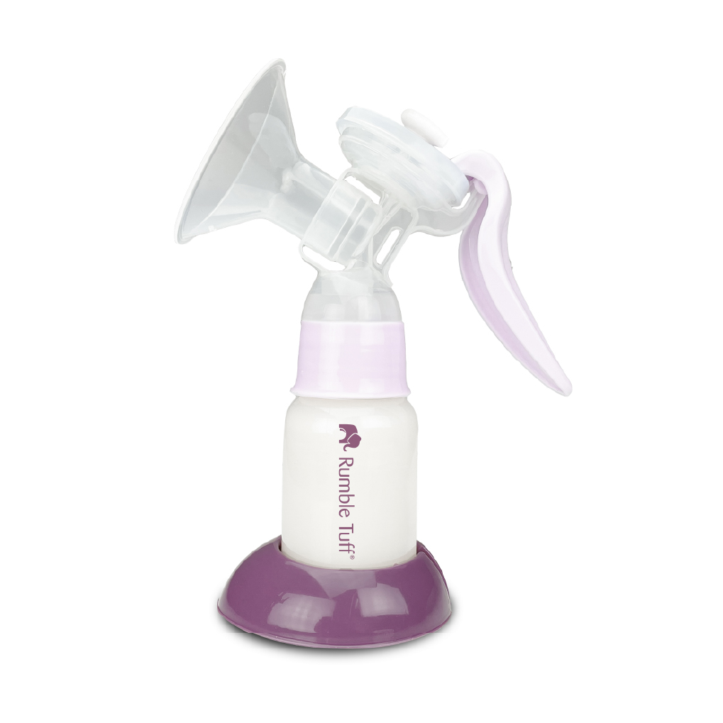 Sweet Essence-hands free manual breast pump with handle for breast milk expression.