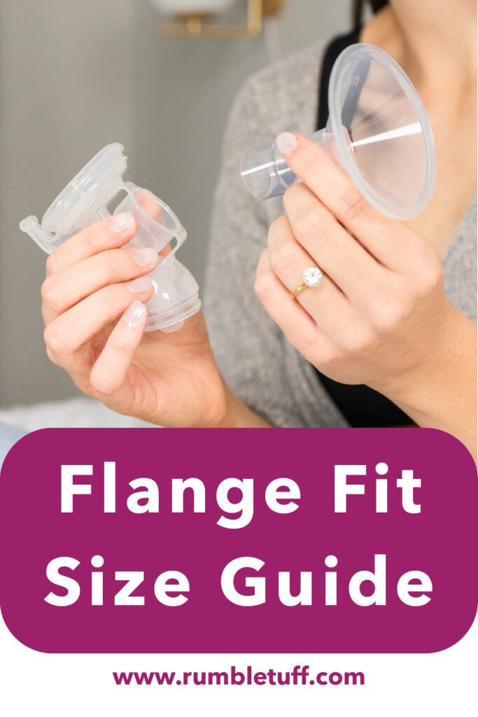 Flange fit guide for pumping mothers