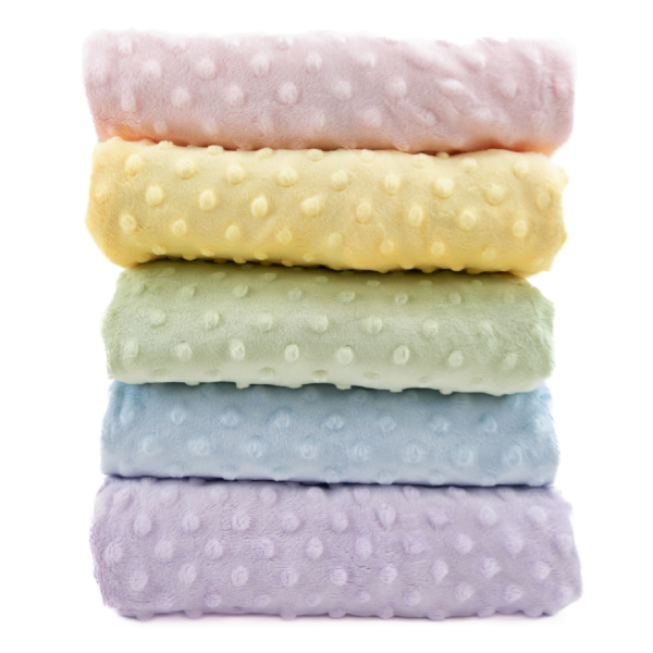 Rainbow color minky dot changing pad covers