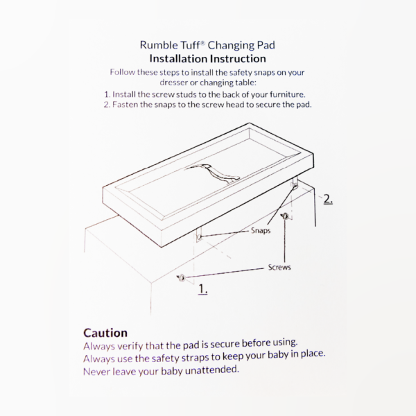 Rumble Tuff changing pad installation instruction